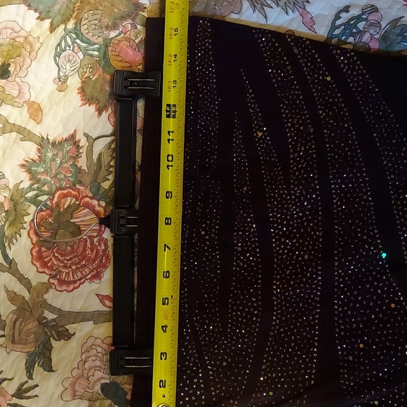 Beautiful Lipstick Strapless Stretch Long Brown Sequined Dress Sz M - Picture 6 of 8